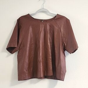 Leather Brown Blouse